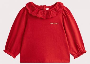 Βρεφική Μπλούζα για Κορίτσια Red Amour ΚΟΚΚΙΝΟ - DPAM - 