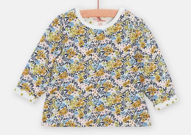 Βρεφική Μπλούζα για Κορίτσια Yellow Floral ΛΕΥΚΟ - DPAM - 