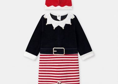 Βρεφική Ολόσωμη Πιτζάμα Santa's Helper ΜΠΛΕ - SERGENT MAJOR - 