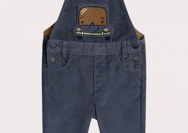 Βρεφική Σαλοπέτα για Αγόρια Νavy Corduroy Overall ΚΑΦΕ - DPAM - 