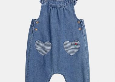 Βρεφική Σαλοπέτα για Κορίτσια Cute Jeans ΜΠΛΕ - DPAM - 