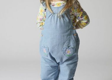 Βρεφική Σαλοπέτα για Κορίτσια Lovely Denim ΜΠΛΕ - DPAM - 
