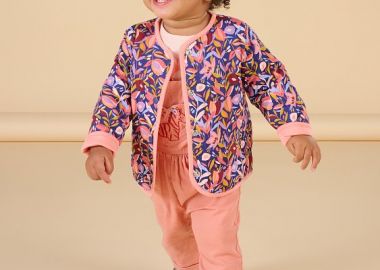 Βρεφική Ζακέτα για Κορίτσια Bright Floral - 2 σε 1 ΜΠΛΕ - DPAM - 