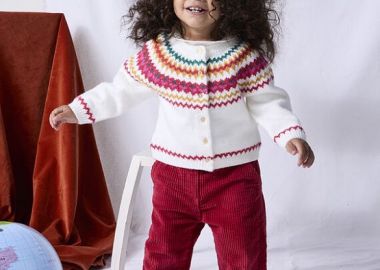 Βρεφική Ζακέτα για Κορίτσια Multicolor White ΛΕΥΚΟ - DPAM - 