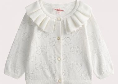 Βρεφική Ζακέτα για Κορίτσια Preppy White ΛΕΥΚΟ - DPAM - 
