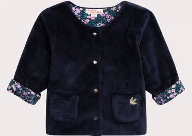 Βρεφική Ζακέτα για Κορίτσια Vintage Navy - 2 σε 1 ΠΡΑΣΙΝΟ - DPAM - 