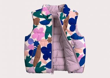 Βρεφικό Αμάνικο Μπουφάν για Κορίτσια Lilac Floral - 2 σε 1 ΛΕΥΚΟ - DPAM - 