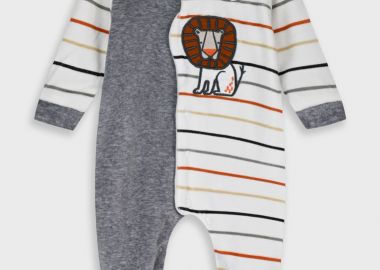 Βρεφικό βελουτέ φορμάκι - Ριγέ 11-125456-9 - energiers - 