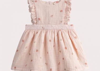 Βρεφικό Φόρεμα για Κορίτσια Apricot Pink ΡΟΖ - DPAM - 