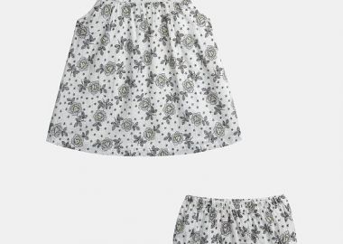 Βρεφικό Φόρεμα για Κορίτσια Black Pattern ΜΠΕΖ - DPAM - 