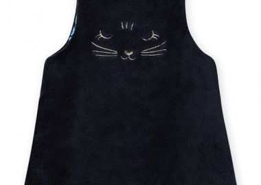Βρεφικό Φόρεμα για Κορίτσια Furry Kitten - 2 σε 1 ΣΚΟΥΡΟ ΜΠΛΕ - DPAM - 