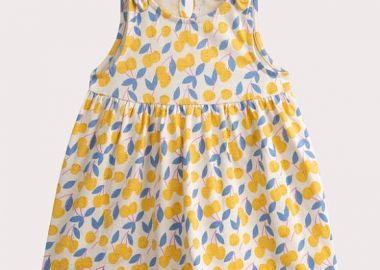 Βρεφικό Φόρεμα για Κορίτσια Lemon Print ΛΕΥΚΟ - DPAM - 