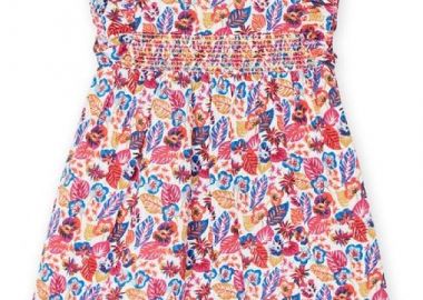 Βρεφικό Φόρεμα για Κορίτσια Multicolour Leaves ΓΚΡΙ - DPAM - 