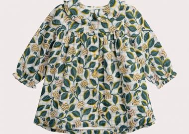 Βρεφικό Φόρεμα για Κορίτσια Tropical Floral ΛΕΥΚΟ - DPAM - 
