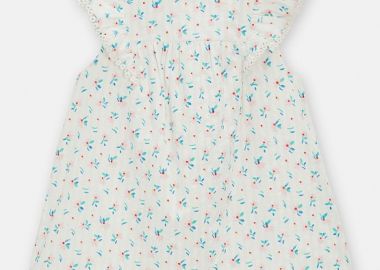Βρεφικό Φόρεμα για Κορίτσια White Baby Flowers ΕΚΡΟΥ - DPAM - 
