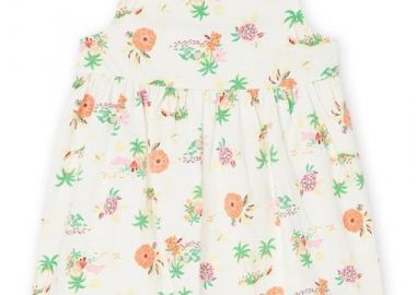 Βρεφικό Φόρεμα για Κορίτσια White Floral ΛΕΥΚΟ - DPAM - 