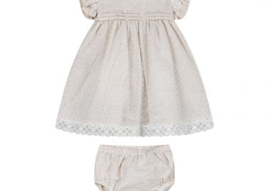 Βρεφικό φόρεμα με ασορτί εσώρουχο για κορίτσι (6-18 μηνών) - ΜΠΕΖ 44-224471-7 - 44-224471-7-68-cm-mpez - energiers - 