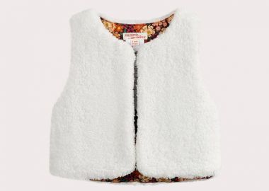 Βρεφικό Γιλέκο για Κορίτσια Floral Fur - 2 σε 1 ΛΕΥΚΟ - DPAM - 