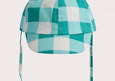 Βρεφικό Καπέλο για Αγόρια Turquoise Plaid ΤΥΡΚΟΥΑΖ - DPAM - 