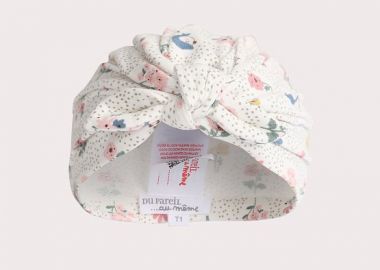 Βρεφικό Καπέλο για Κορίτσια Printed Floral ΛΕΥΚΟ - DPAM - 
