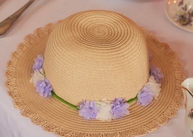 Βρεφικό Καπέλο για Κορίτσια Straw Flowers ΛΕΥΚΟ - SERGENT MAJOR - 