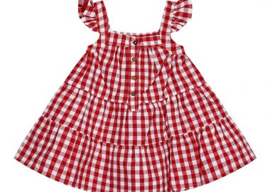 Βρεφικό καρό φόρεμα για κορίτσι (0-18 μηνών) - ΚΑΡΡΩ 14-224409-7 - energiers - 