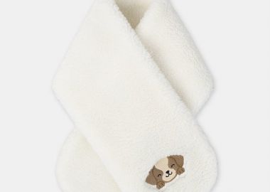 Βρεφικό Κασκόλ για Αγόρια Fluffy Puppy ΛΕΥΚΟ - SERGENT MAJOR - 