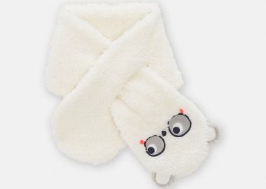 Βρεφικό Κασκόλ για Αγόρια White Panda ΛΕΥΚΟ - DPAM - 