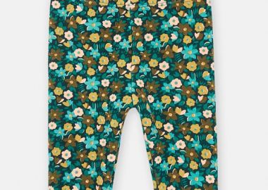 Βρεφικό Κολάν για Κορίτσια Peacock Green Flowers ΜΠΛΕ - DPAM - 
