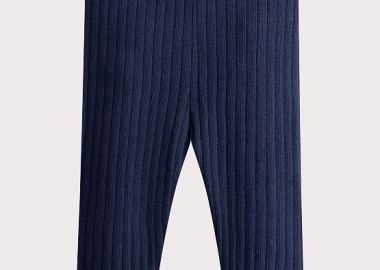 Βρεφικό Κολάν για Κορίτσια Ribbed Navy ΜΠΛΕ - DPAM - 