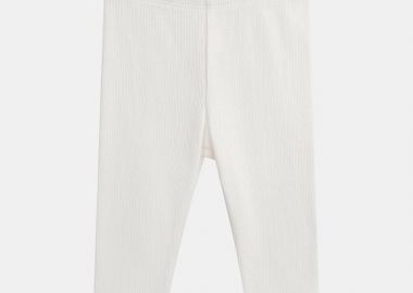 Βρεφικό Κολάν για Κορίτσια Ribbed White ΜΠΕΖ - DPAM - 