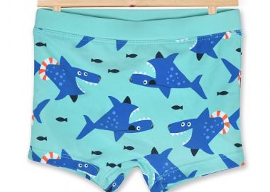 Βρεφικό Μαγιό για Αγόρια Turquoise Sharks ΤΥΡΚΟΥΑΖ - DPAM - 