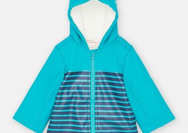 Βρεφικό Μπουφάν για Αγόρια Γαλάζιο Stripes ΠΡΑΣΙΝΟ - DPAM - 