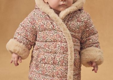 Βρεφικό Μπουφάν για Κορίτσια Cozy Floral - 2 σε 1 ΡΟΖ - SERGENT MAJOR - 
