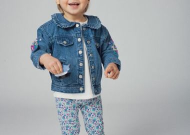 Βρεφικό Μπουφάν για Κορίτσια Cute Denim ΜΠΛΕ - DPAM - 