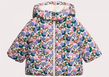 Βρεφικό Μπουφάν για Κορίτσια Floral Puffer ΡΟΖ - DPAM - 
