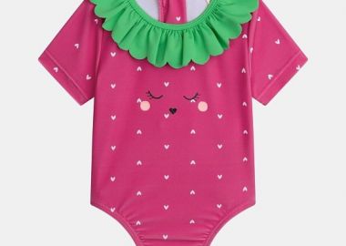 Βρεφικό Ολόσωμο Μαγιό για Κορίτσια Baby Strawberry ΡΟΖ - DPAM - 