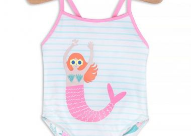 Βρεφικό Ολόσωμο Μαγιό για Κορίτσια Happy Mermaid ΛΕΥΚΟ - DPAM - 