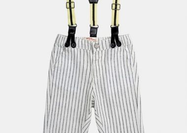 Βρεφικό Παντελόνι για Αγόρια Striped Twist ΛΕΥΚΟ - DPAM - 
