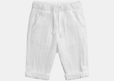 Βρεφικό Παντελόνι για Αγόρια White Cotton ΛΕΥΚΟ - DPAM - 