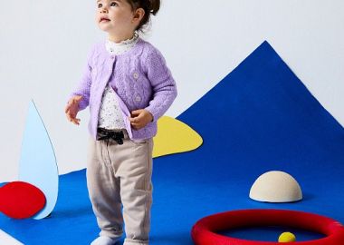 Βρεφικό Παντελόνι για Κορίτσια Basic Beige ΛΕΥΚΟ - DPAM - 