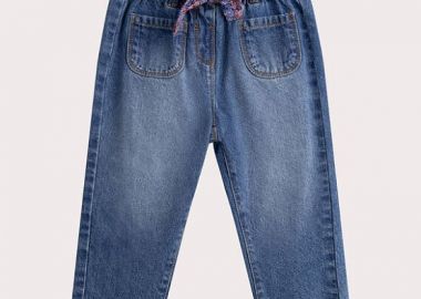 Βρεφικό Παντελόνι για Κορίτσια Denim Twist ΜΠΛΕ - DPAM - 