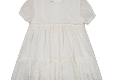 Βρεφικό πουά φόρεμα για κορίτσι (6-18 μηνών) - Εκρού 44-224473-7 - energiers - 
