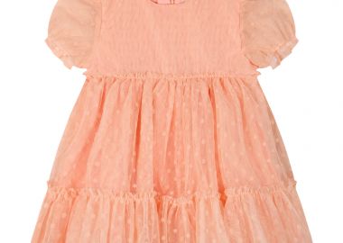 Βρεφικό πουά φόρεμα για κορίτσι (6-18 μηνών) - ΠΟΥΔΡΑ 44-224473-7 - energiers - 