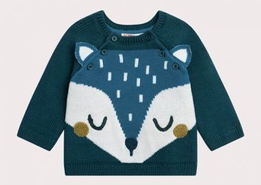 Βρεφικό Πουλόβερ για Αγόρια Cute Fox ΜΠΛΕ - DPAM - 