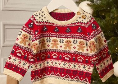 Βρεφικό Πουλόβερ Unisex Christmas Spirit ΛΕΥΚΟ - SERGENT MAJOR - 