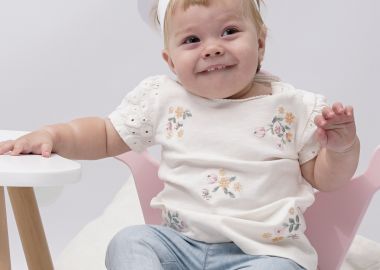 Βρεφικό σετ 2 τεμάχια για κορίτσι (6-18 μηνών) - ΜΠΛΕ ΤΖΗΝ 14-224422-0 - energiers - 