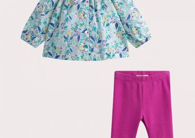 Βρεφικό Σετ για Κορίτσια Floral Comfort ΛΕΥΚΟ - DPAM - 