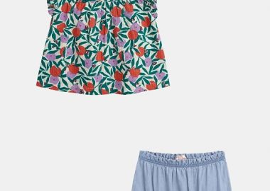 Bρεφικό Σετ για Κορίτσια Floral Look ΠΟΛΥΧΡΩΜΟ - DPAM - 