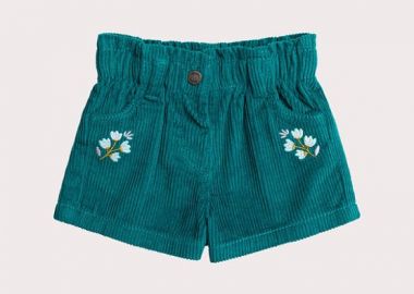 Βρεφικό Σορτς για Κορίτσια Turquoise Corduroy ΜΠΛΕ - DPAM - 